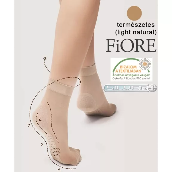 Fiore Massage gyógyhatású bokaharisnya világos bézs 20 den Fiore Massage gyógyhatású bokaharisnya világos bézs 20 den