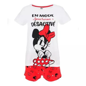 Minnie rövidnadrágos pizsama fehér