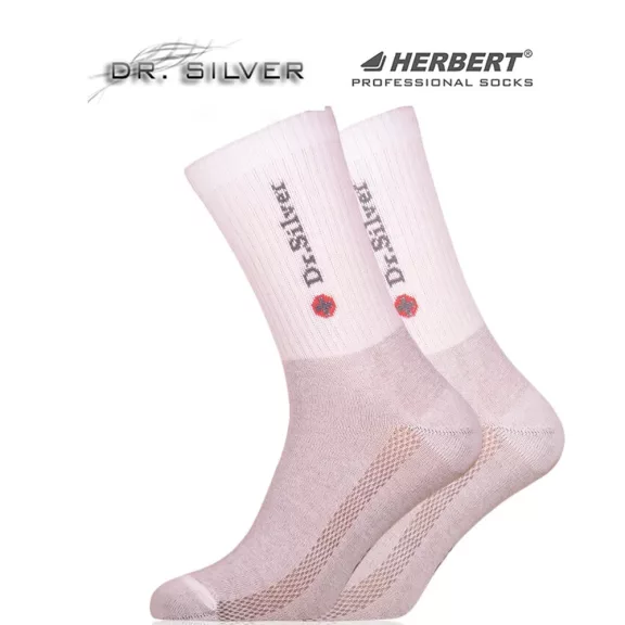 Herbert ezüstszálas zokni fehér Dr. Silver Active Herbert ezüstszálas zokni fehér Dr. Silver Active