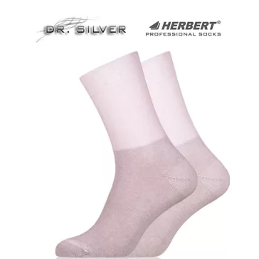 Herbert ezüstszálas zokni fehér Dr. Silver Luxury