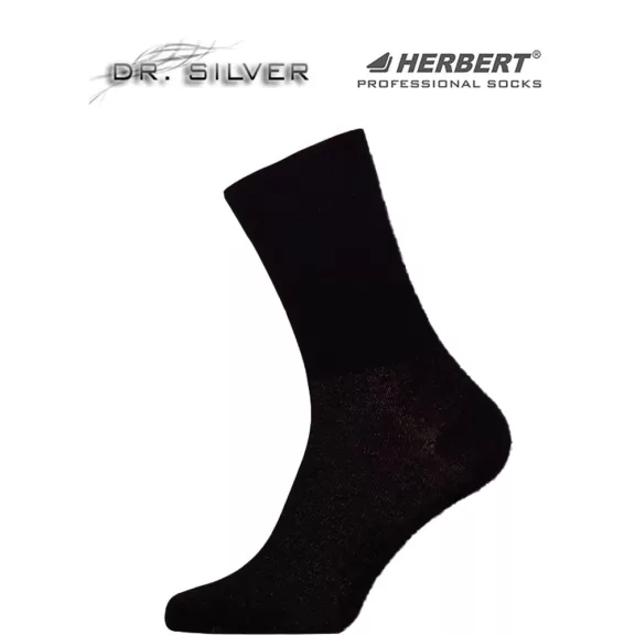 Herbert ezüstszálas zokni fekete Dr. Silver Luxury Herbert ezüstszálas zokni fekete Dr. Silver Luxury