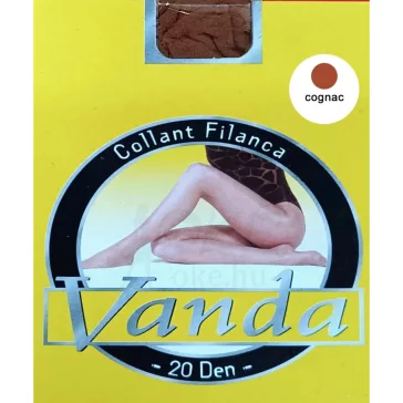 Vanda egyszínű krepp harisnyanadrág cognac 20d