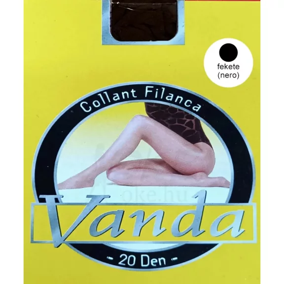 Vanda egyszínű fekete krepp harisnyanadrág 20d Vanda egyszínű fekete krepp harisnyanadrág 20d