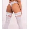 LivCo menyasszonyi csipkés fehér combfix Laida 40den