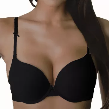 Lemila push up szivacsos melltartó fekete C