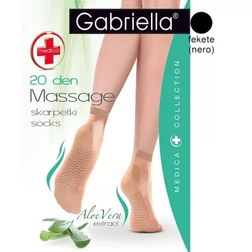   Gabriella Medica Massage gyógyhatású bokaharisnya fekete 20 den