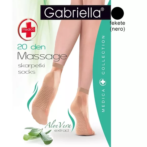 Gabriella Medica Massage gyógyhatású bokaharisnya fekete 20 den Gabriella Medica Massage gyógyhatású bokaharisnya fekete 20 den