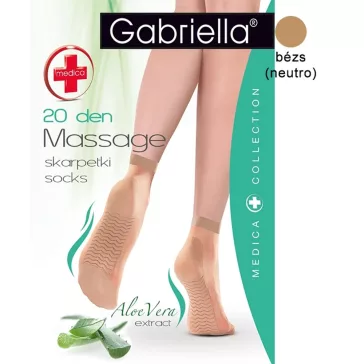   Gabriella Medica Massage gyógyhatású bokaharisnya bézs 20 den