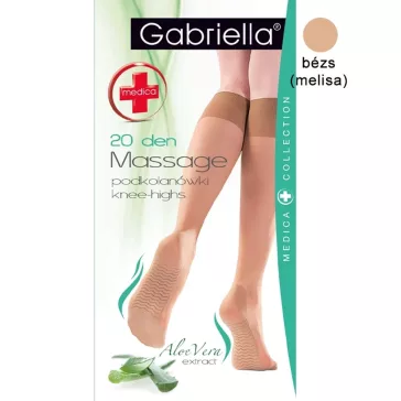   Gabriella Medica Massage gyógyhatású térdfix bézs 20 den