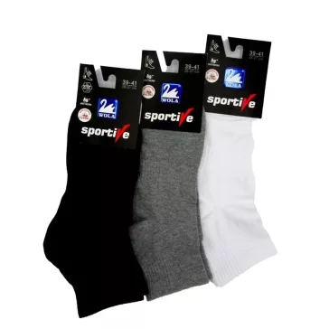 Ezüstszálas sportzokni fekete Wola