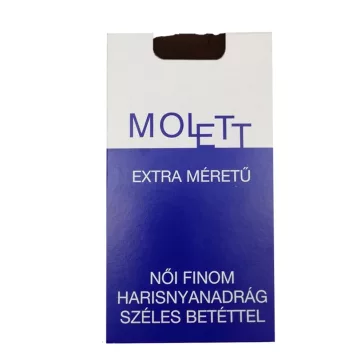 Nagyméretű egyszínű fekete krepp harisnyanadrág Moletti