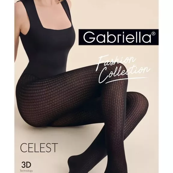 Gabriella mintás fekete harisnya Celest 80 den Gabriella mintás fekete harisnya Celest 80 den