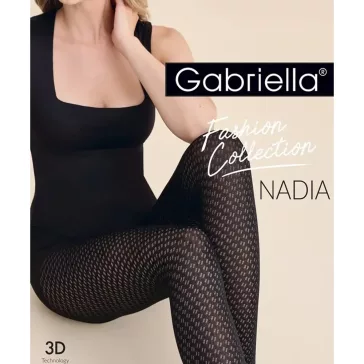 Gabriella mintás fekete harisnya Nadia 80 den