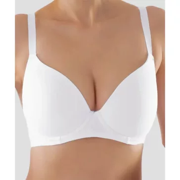 Nagyméretű Lemila melltartó fehér D kosár