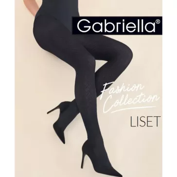 Gabriella fekete mintás harisnya Liset 80 den