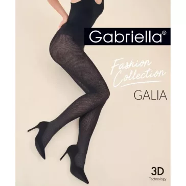 Gabriella fekete mintás harisnya Galia 80 den