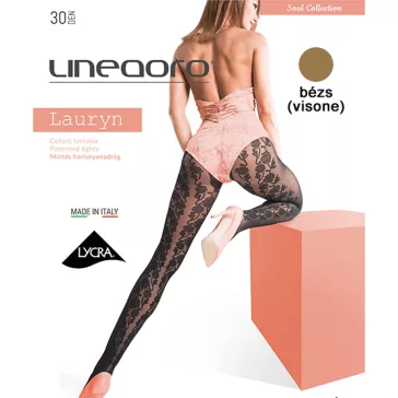 Lineaoro mintás harisnya bézs 30d Lauryn